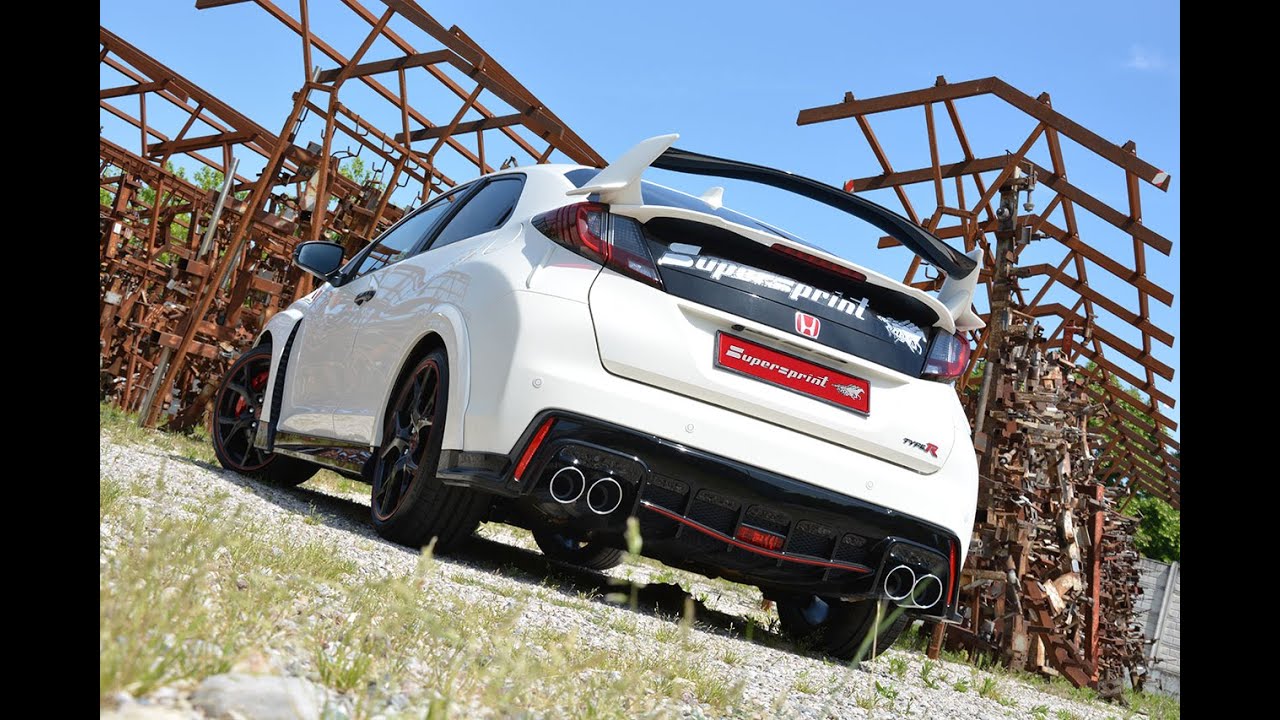 HONDA CIVIC FK2 2.0i Turbo TYPE-R (310Hp) sound with Supersprint exhaust system with valve