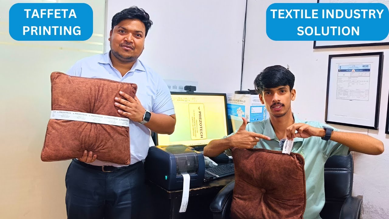 Taffeta Printing For Textile industry with TSC TTP 345 Barcode Printer |