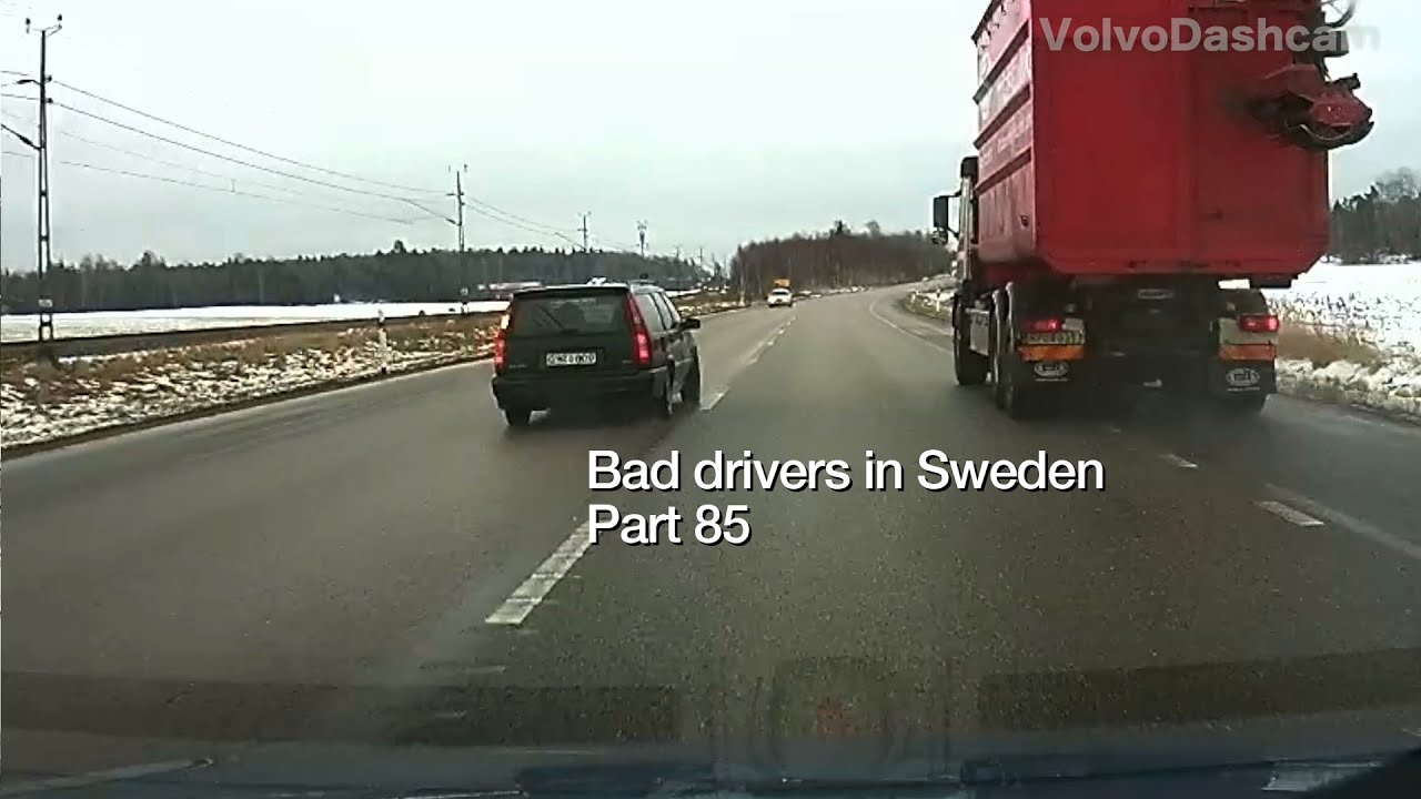 Bad Drivers in Sweden #85 Crazy overtaking and insurance scam!