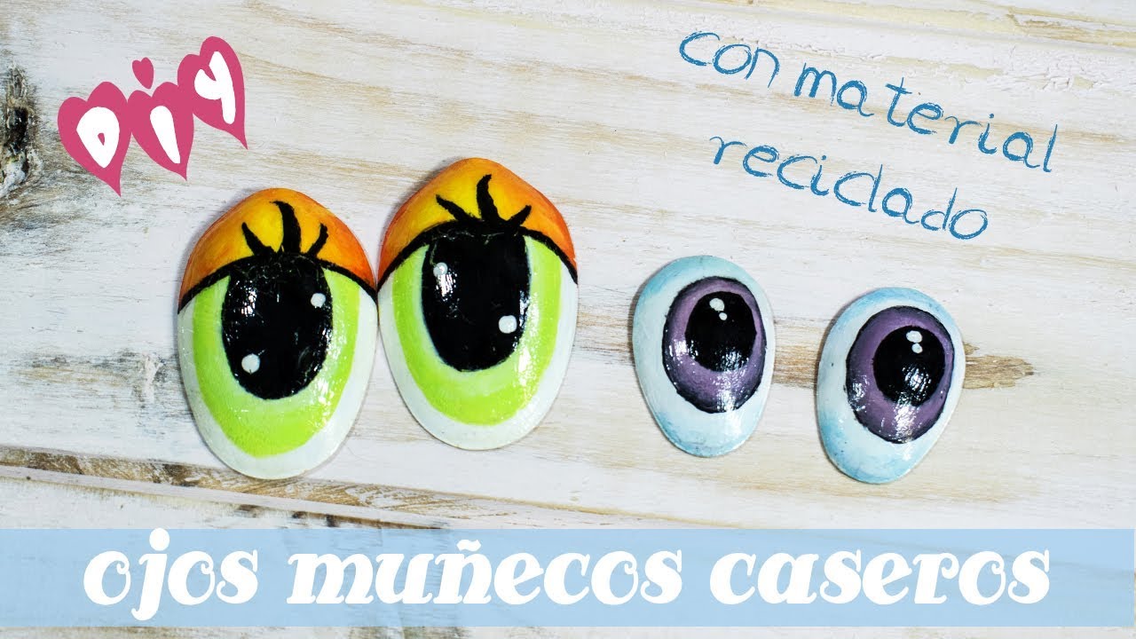 Diy 👀 Cómo hacer ojos de plástico para muñecos.