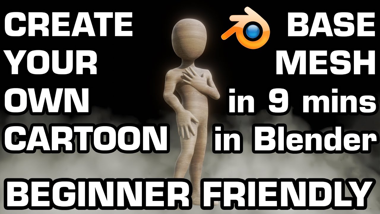 Create Cartoon Base Mesh in 9 mins in Blender for Beginners EASY
