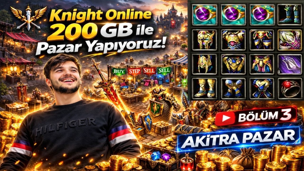 Knight Online 200 GB İLE PAZAR BÖLÜM 3  +20 GB KAR :) AKIYOR MAŞALLAH !!