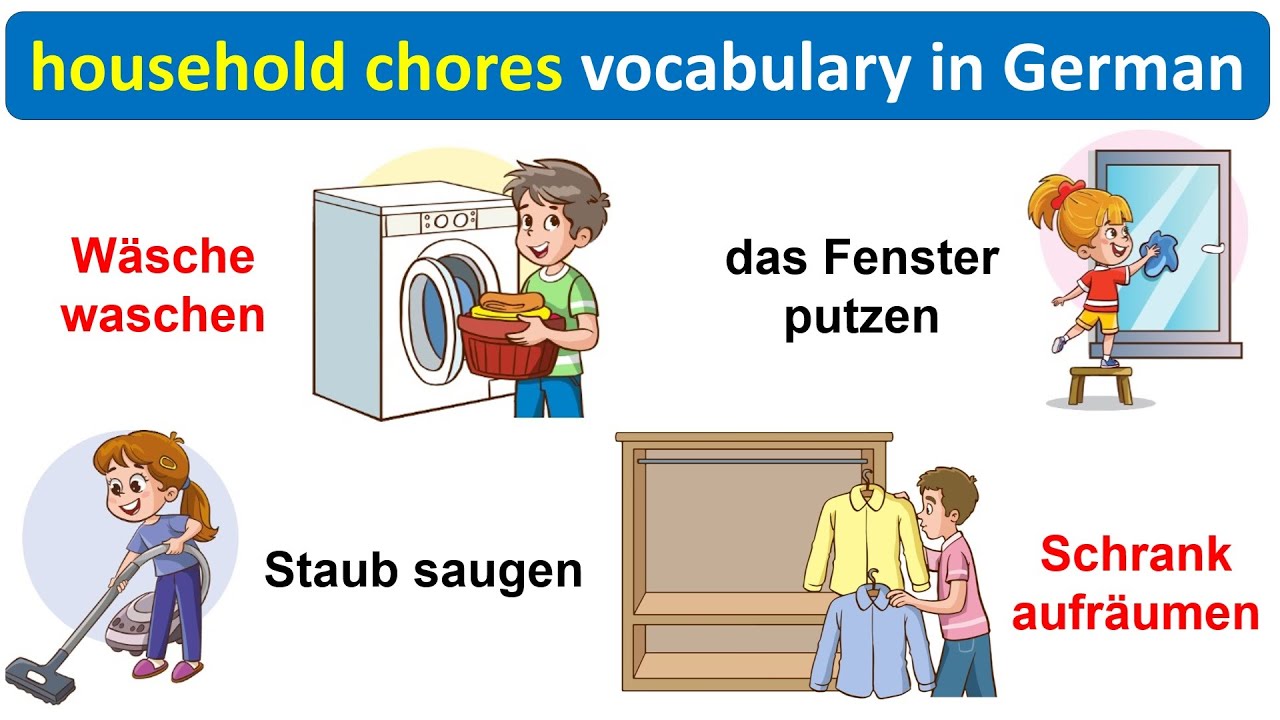 Hausarbeit | Household chores vocabulary in German