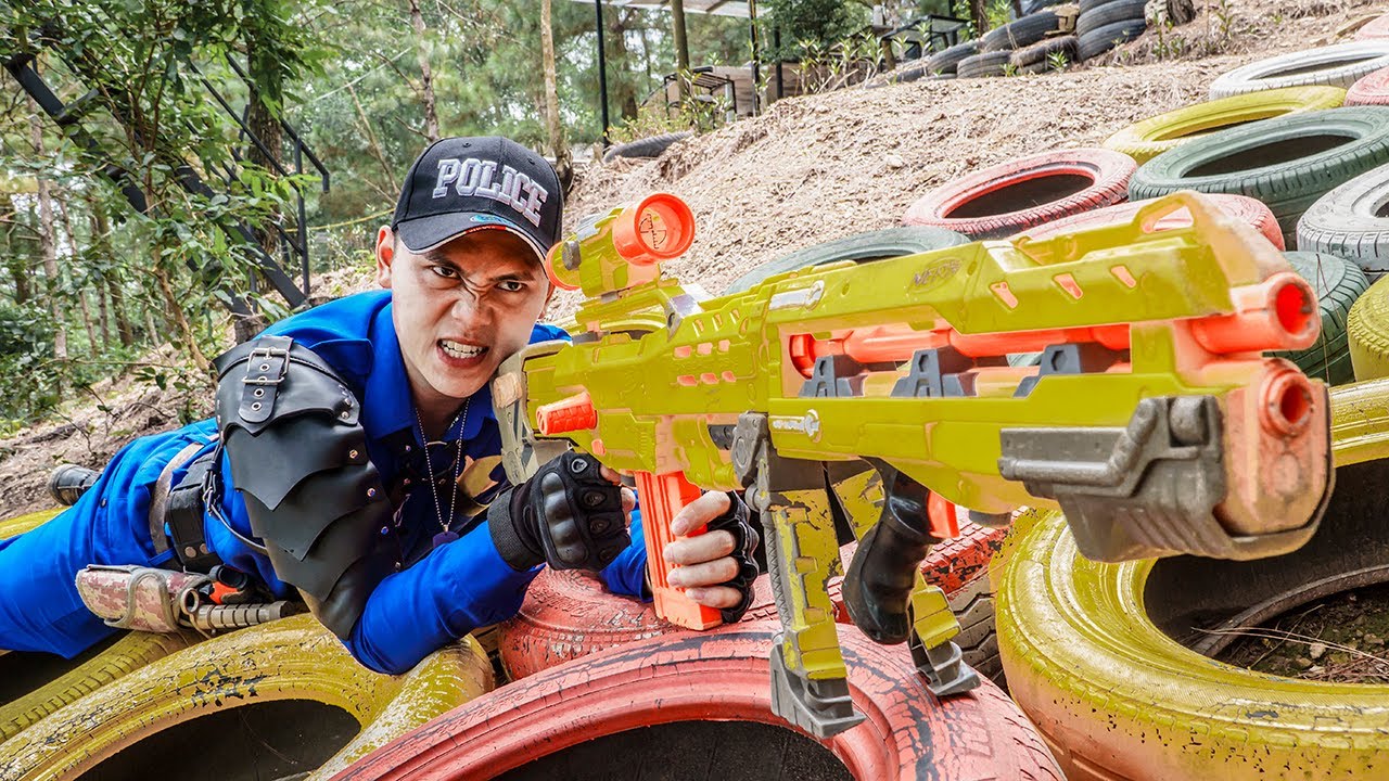 LTT Game Nerf War : Warriors SEAL X Nerf Guns Fight Braum Crazy Bandits Team Gold Button