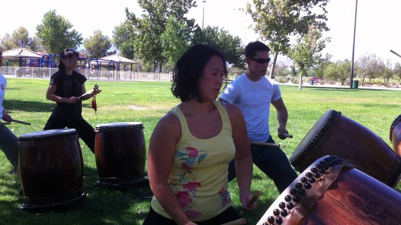 Korabo Taiko plays Ashura in Desert Breeze Park with some long-time friends.