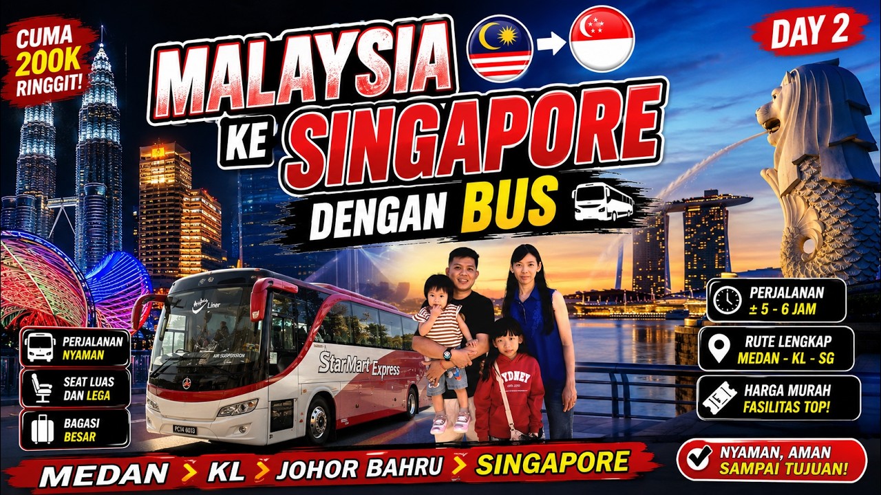 Begini cara dari Kuala Lumpur Ke Singapore dengan Bus sangat mudah, Wajib ISI ICA SG, day 2