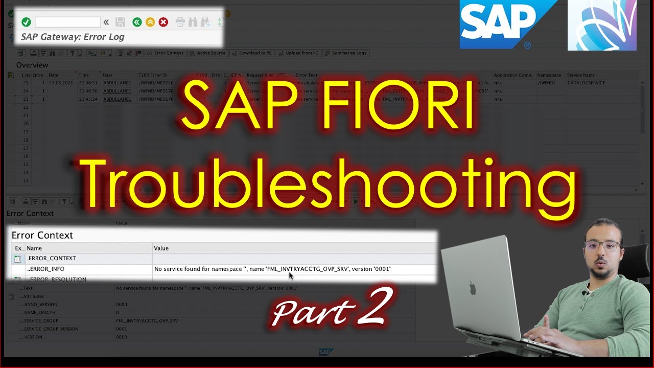 Устранение неполадок SAP FIORI: проверка журнала ошибок FIORI и активация отсутствующих служб