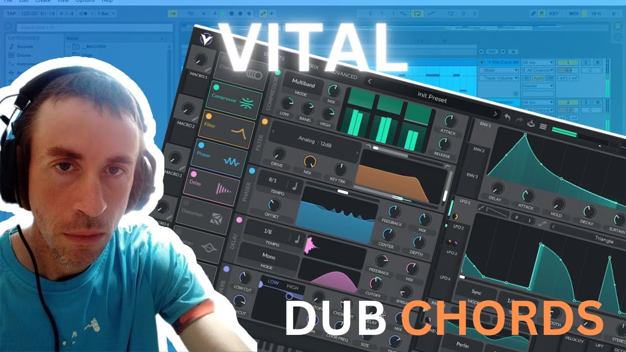 Ambient dub techno chords in Vital