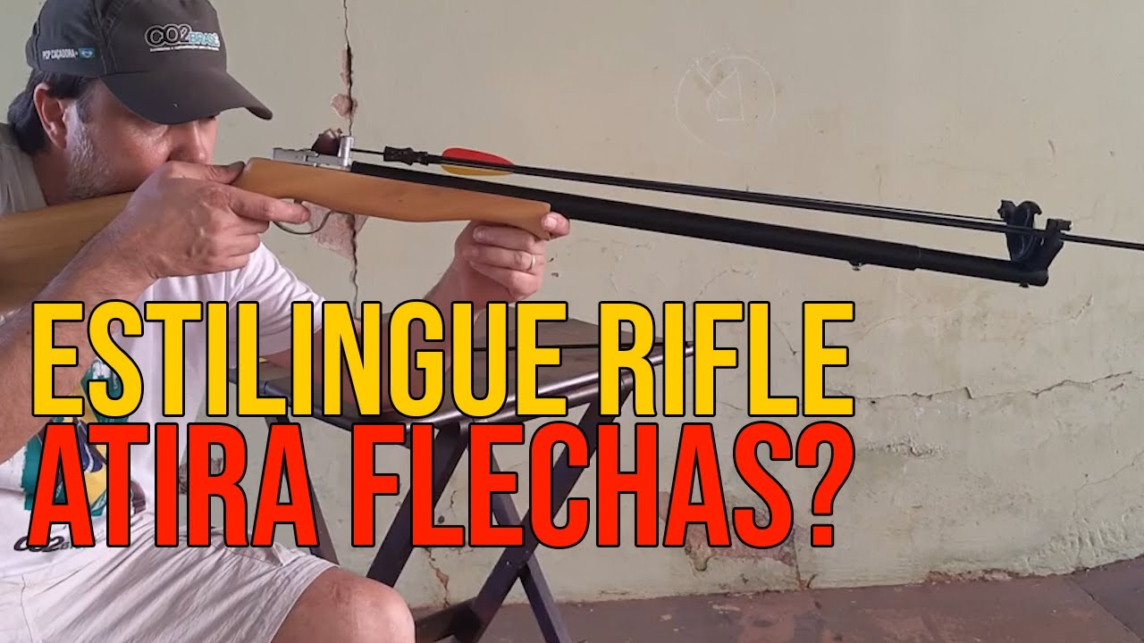 Estilingue Rifle Atira Flechas slingbow