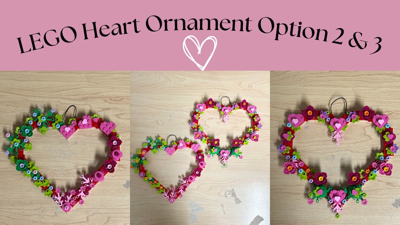 LEGO Heart Ornament (Option 2 & 3) | 40638 | Speed Build