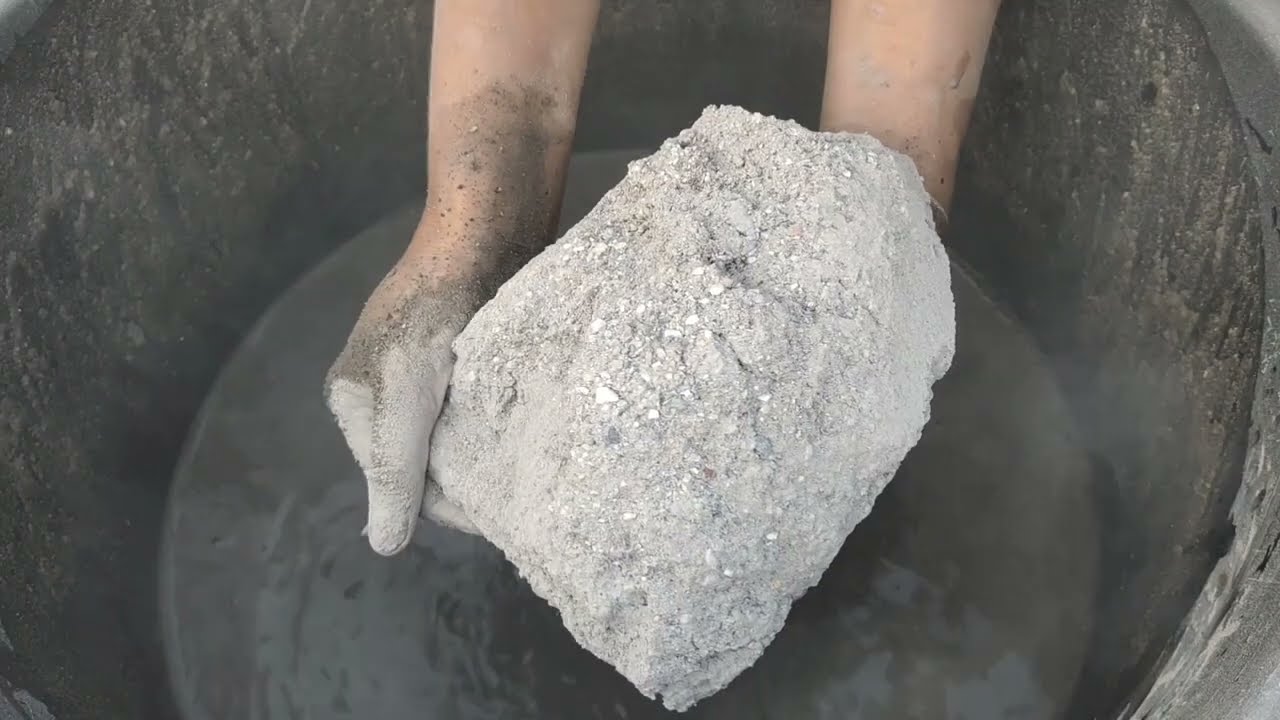 Dusty 🌪️ gritty grainy sand cement crumbling by Sa Asmr