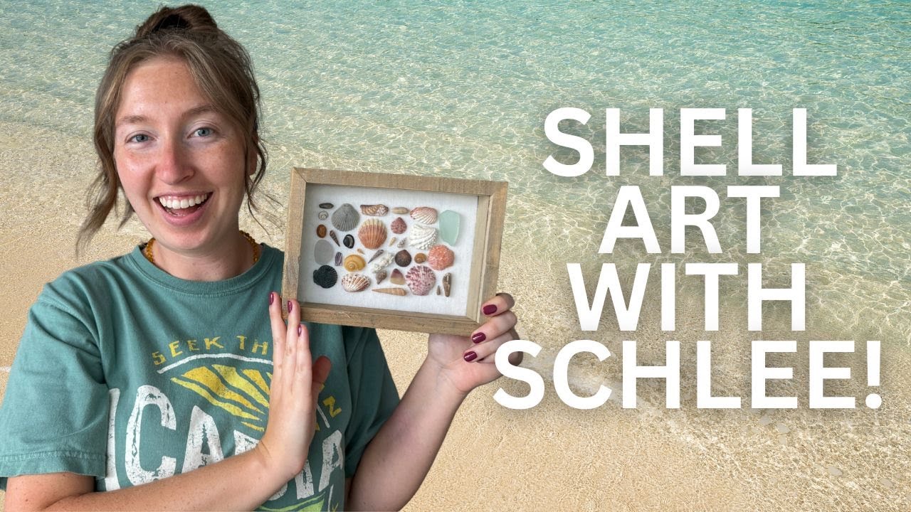trying SEASHELL ART for the first time! | easy DIY seashell mosaic for beginners