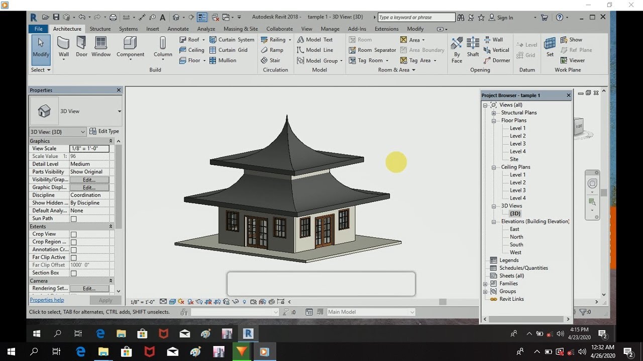 How to design Nepalese temple | chinese temple roof | roof design | revit temple design |