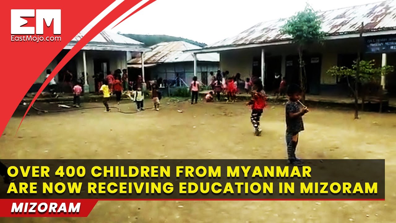 Refugee Myanmar children receiving education in Mizoram