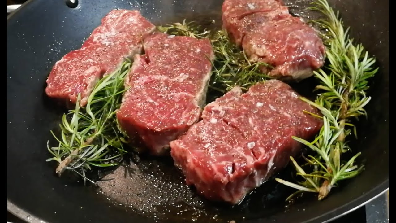Roastbeef medium rare mit Kräuterseitlingen