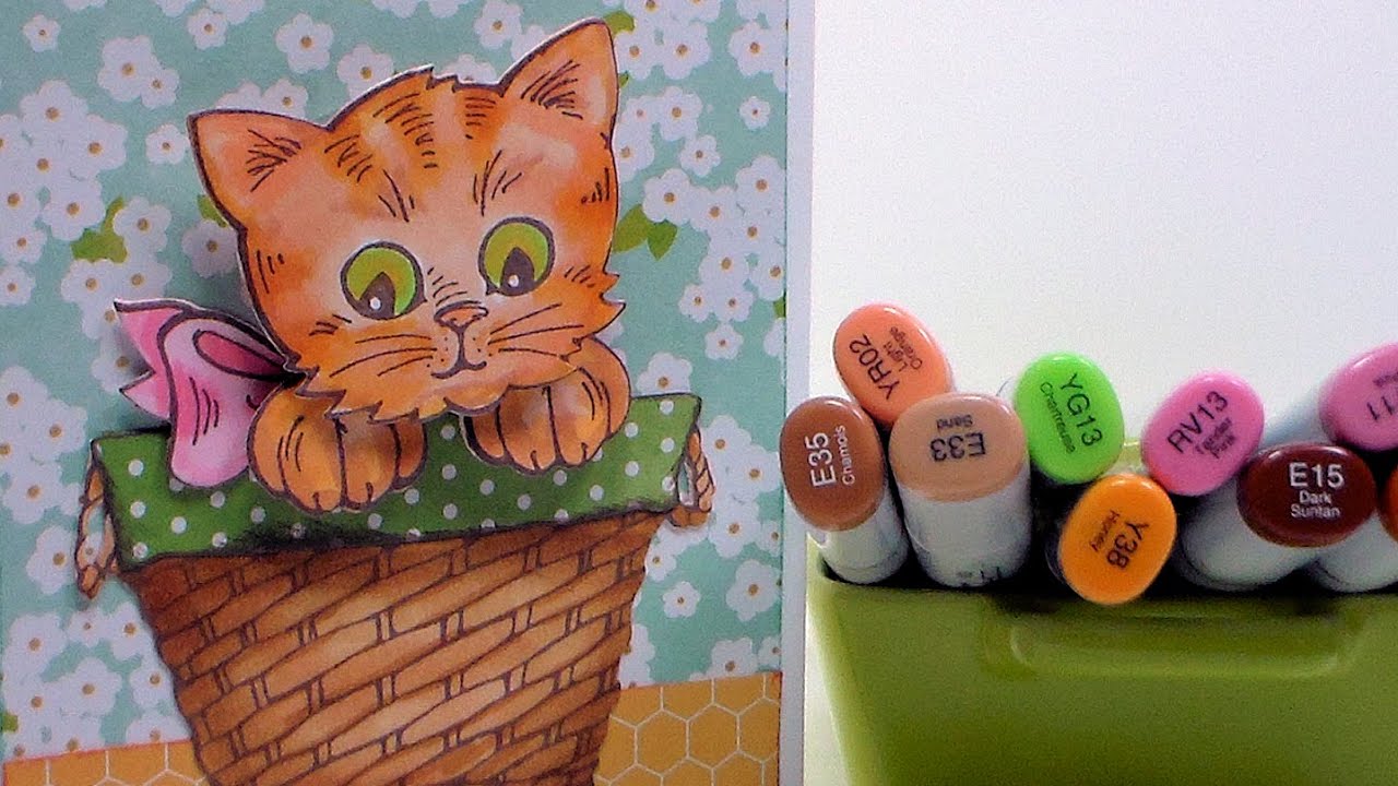 Adorable Bobble-Head Kitten Card!