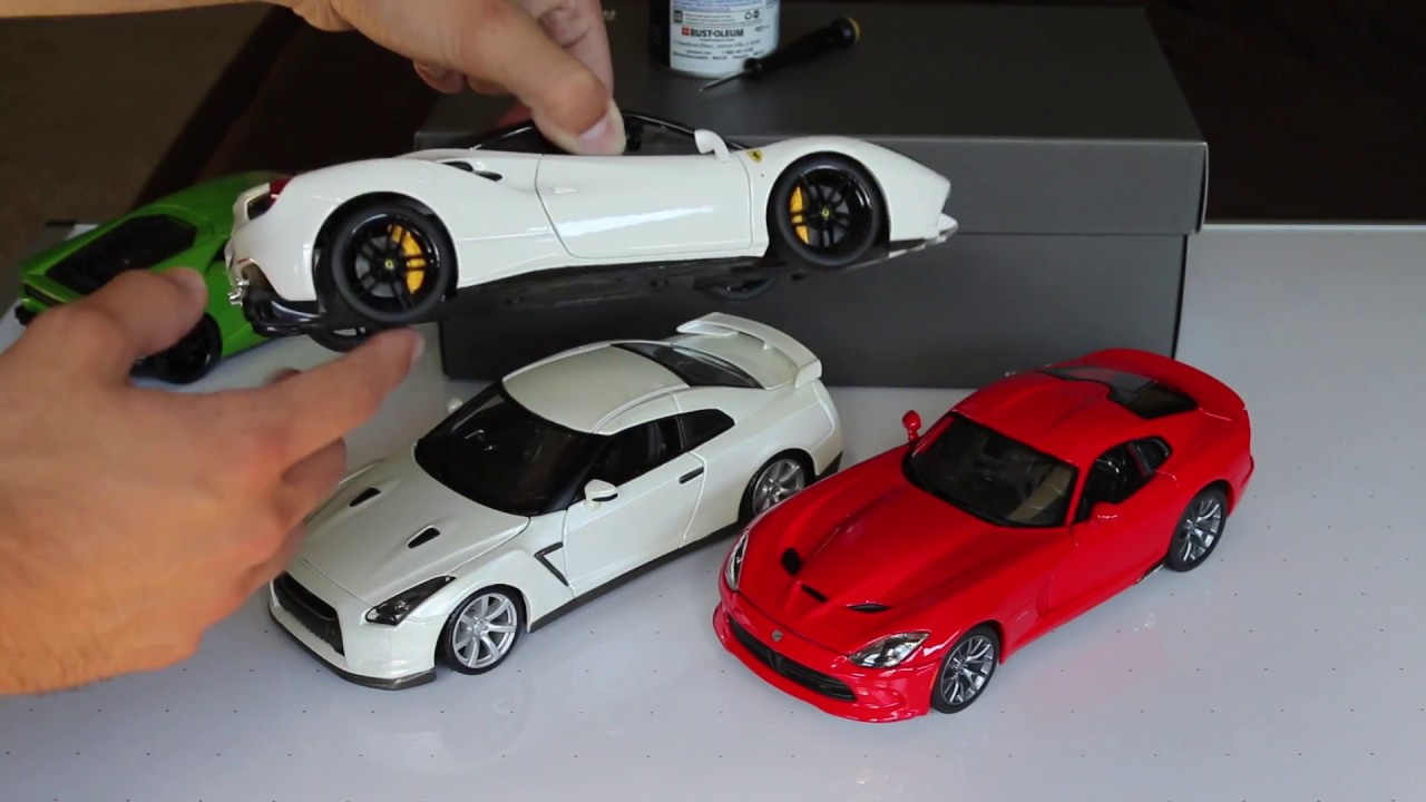 Painting Black Wheels On 1:18 Scale Model Cars