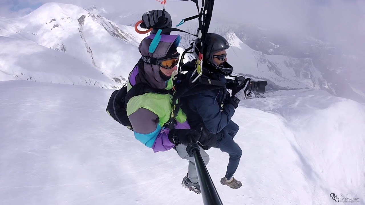 Winter Paragliding in  Gudauri, Georgia