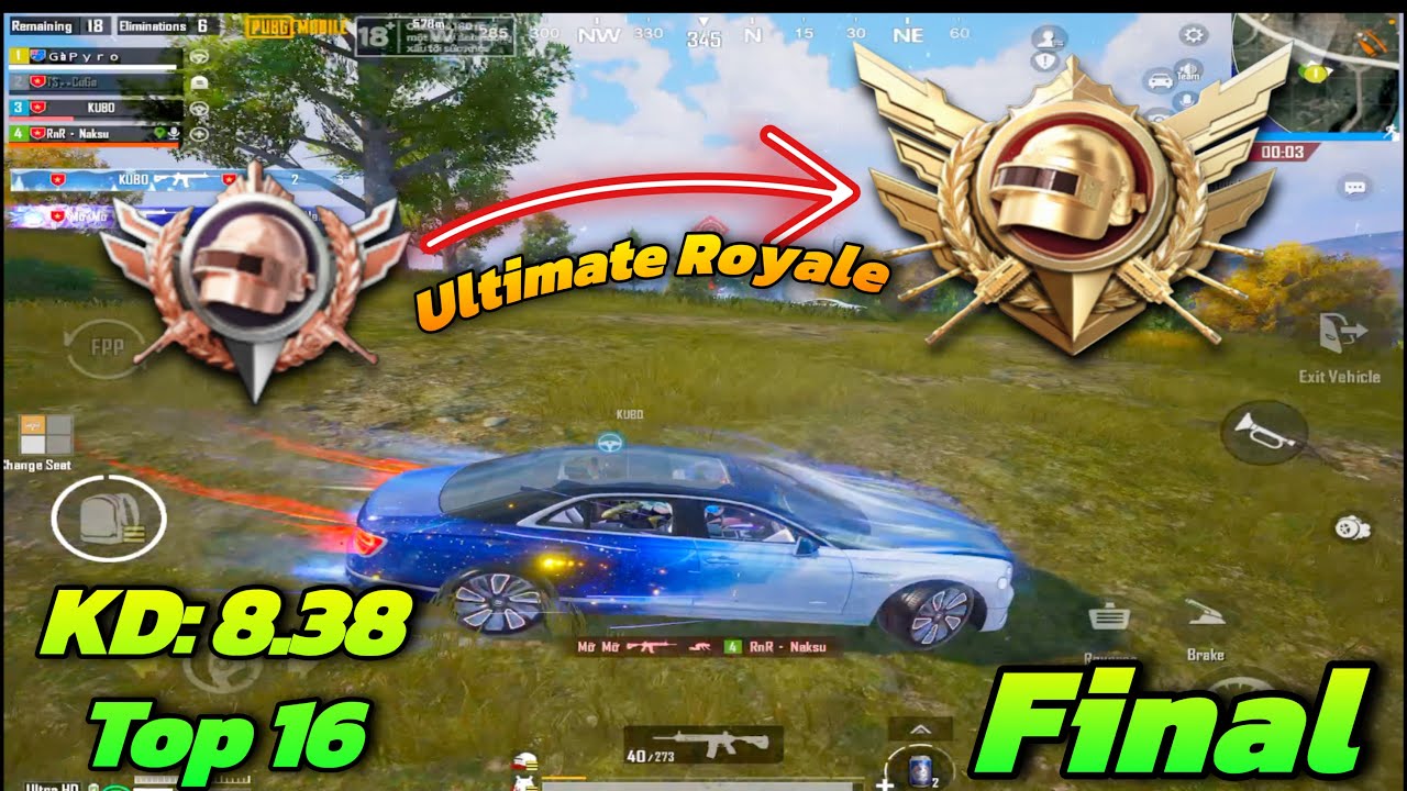 I got KD: 8.38 & Top 16 Ultimate Royale 😱