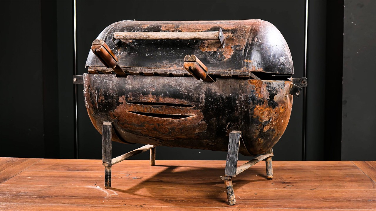 Restoration of BBQ Smoker Grill - ASMR Process!
