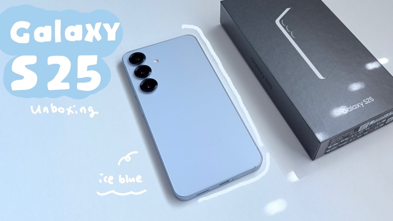 삼성 갤럭시 S25 아이스블루 언박싱 | Galaxy S25 ice blue 🩵 Unboxing  & accessories