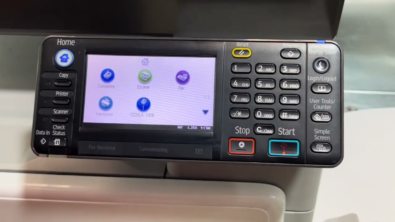 Configuración de papel Ricoh MP 301
