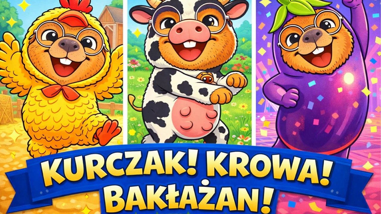 🐔 KROWA, KURCZAK, BAKŁAŻAN 🍆 Szalony Taniec Kapibartka! (HIT!)