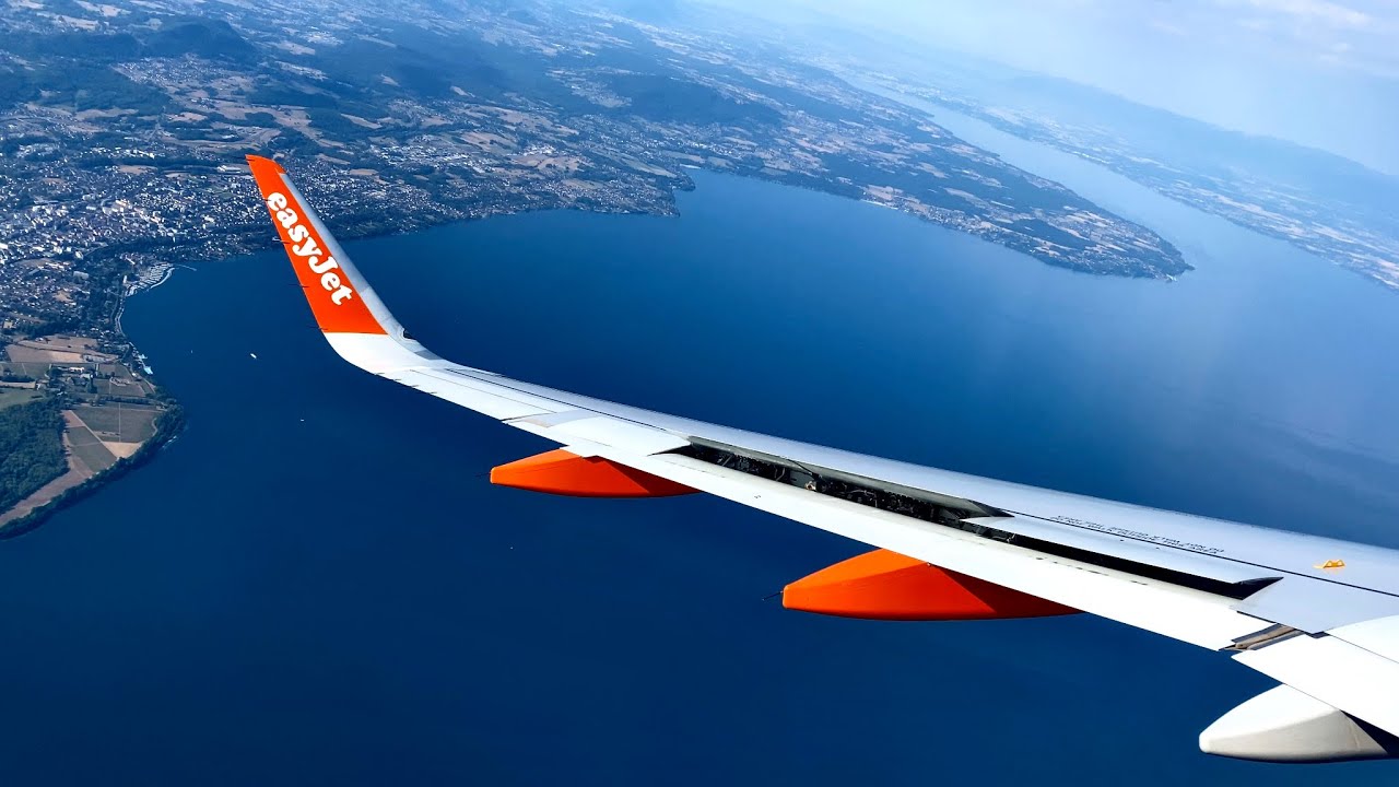 [4K] AMAZING Geneva Landing | GVA | EasyJet | A320 (sharklets)