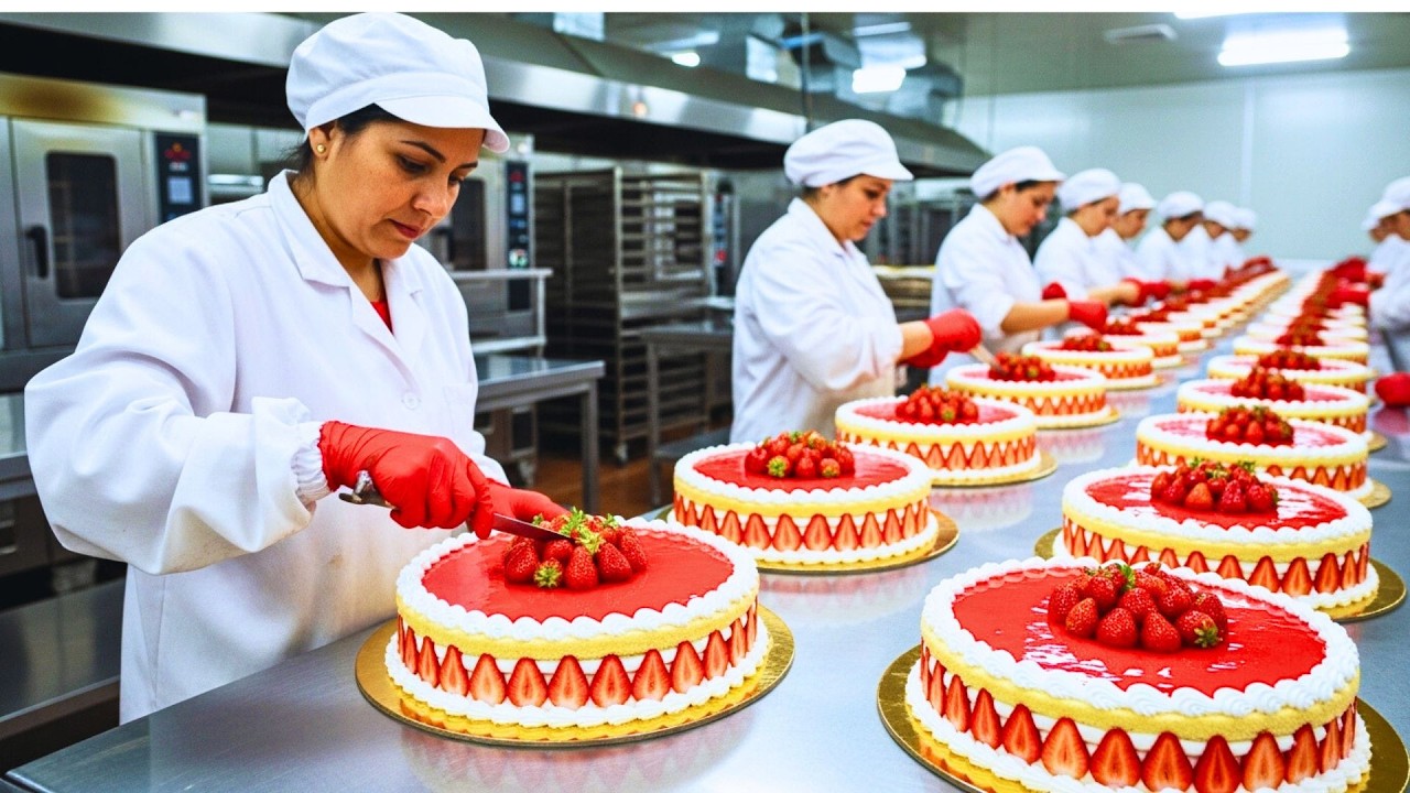 How Millions of Cakes Are Made Daily | Inside an Automated Cake Factory