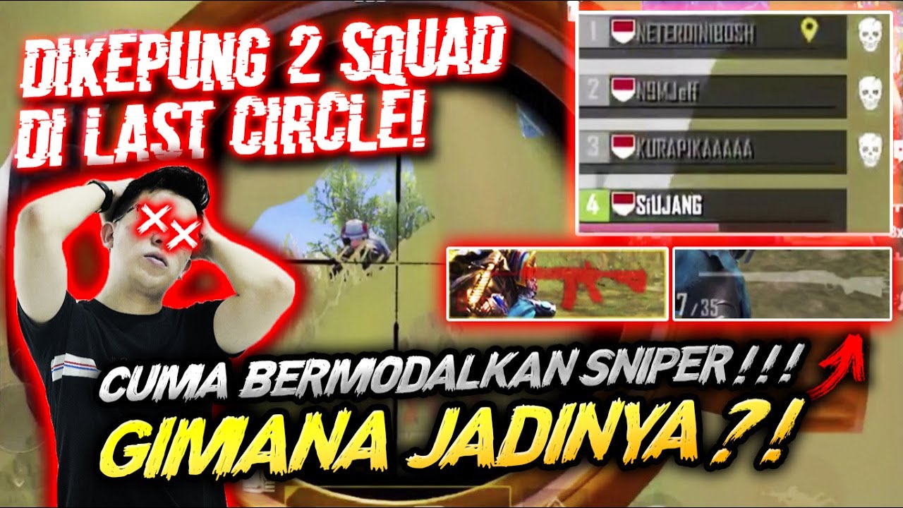 PELURU M4 ABIS ?! DI KEPUNG 2 SQUAD CUMA BERMODALKAN M24 !! PANAS DINGIN CUYY !!! - PUBG MOBILE