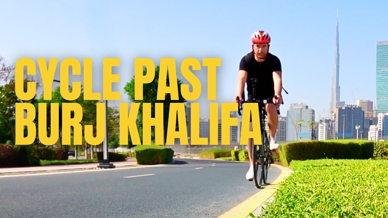 Cycling past Burj Khalifa and Hollywood movie locations at Nad Al Sheba Loop | United Arab Emirates