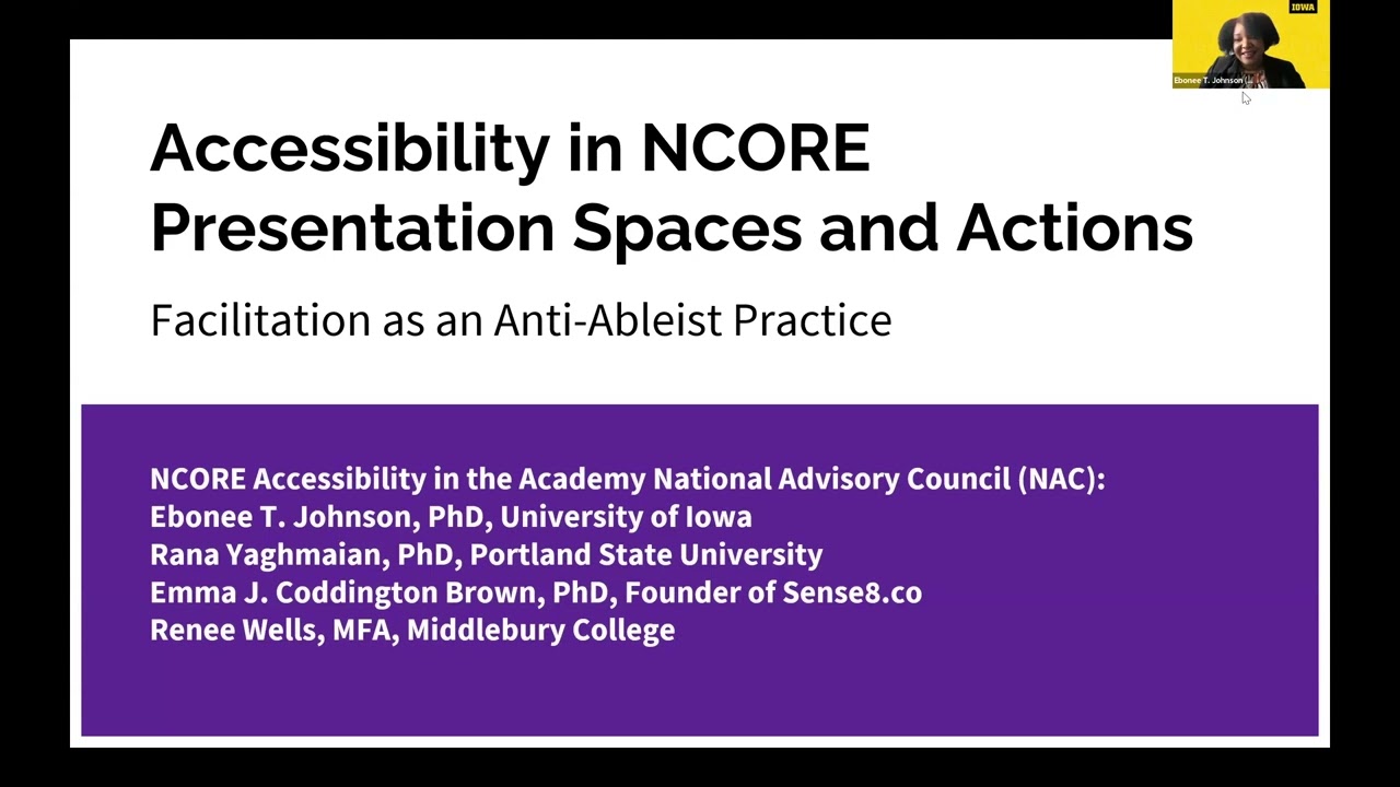 Setting Our Compass: Accessibility in NCORE presentation spaces & actions
