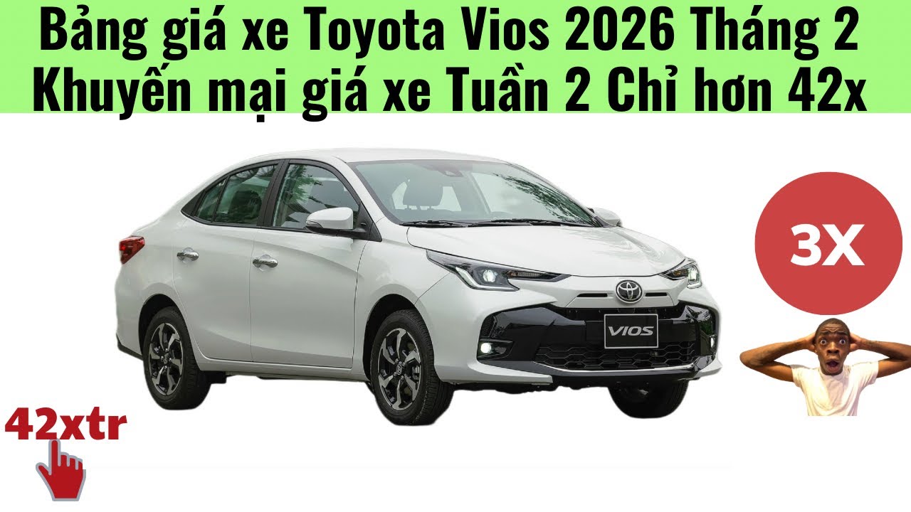 Bảng giá xe Toyota Vios 2025 Tuần 1 Tháng 2|Giá xe chỉ hơn 435tr|Toyota Pháp Vân Hà Nội