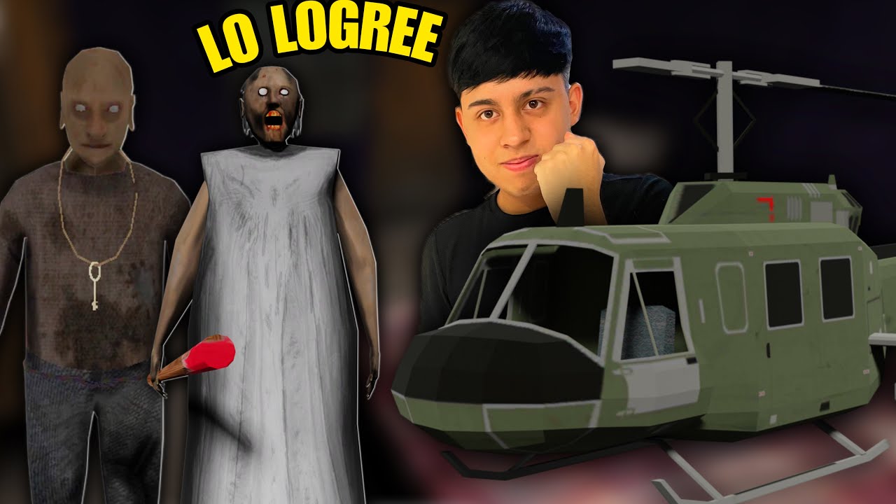 ESCAPANDO DE LA CASA DE GRANNY 2 😱 ME FUI CON EL HELICOPTERO!! 🚁