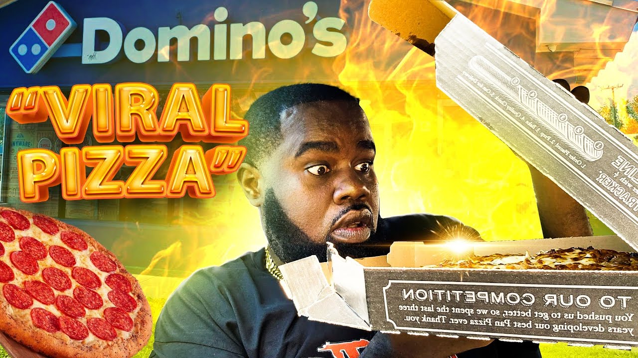 Trying the NEW Domino's VIRAL Pizza!