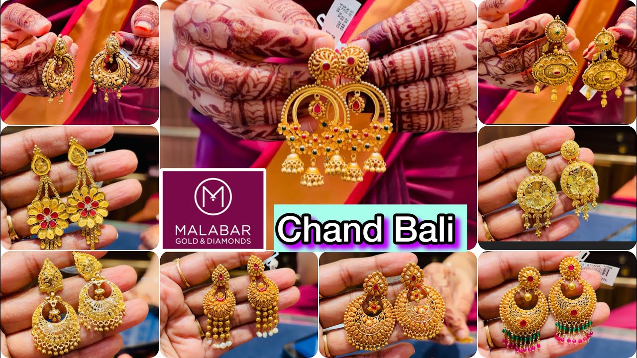 Malabar Style gold Chand Bali Designs |Perfect for weddings and festive occasions | Malabar earrings