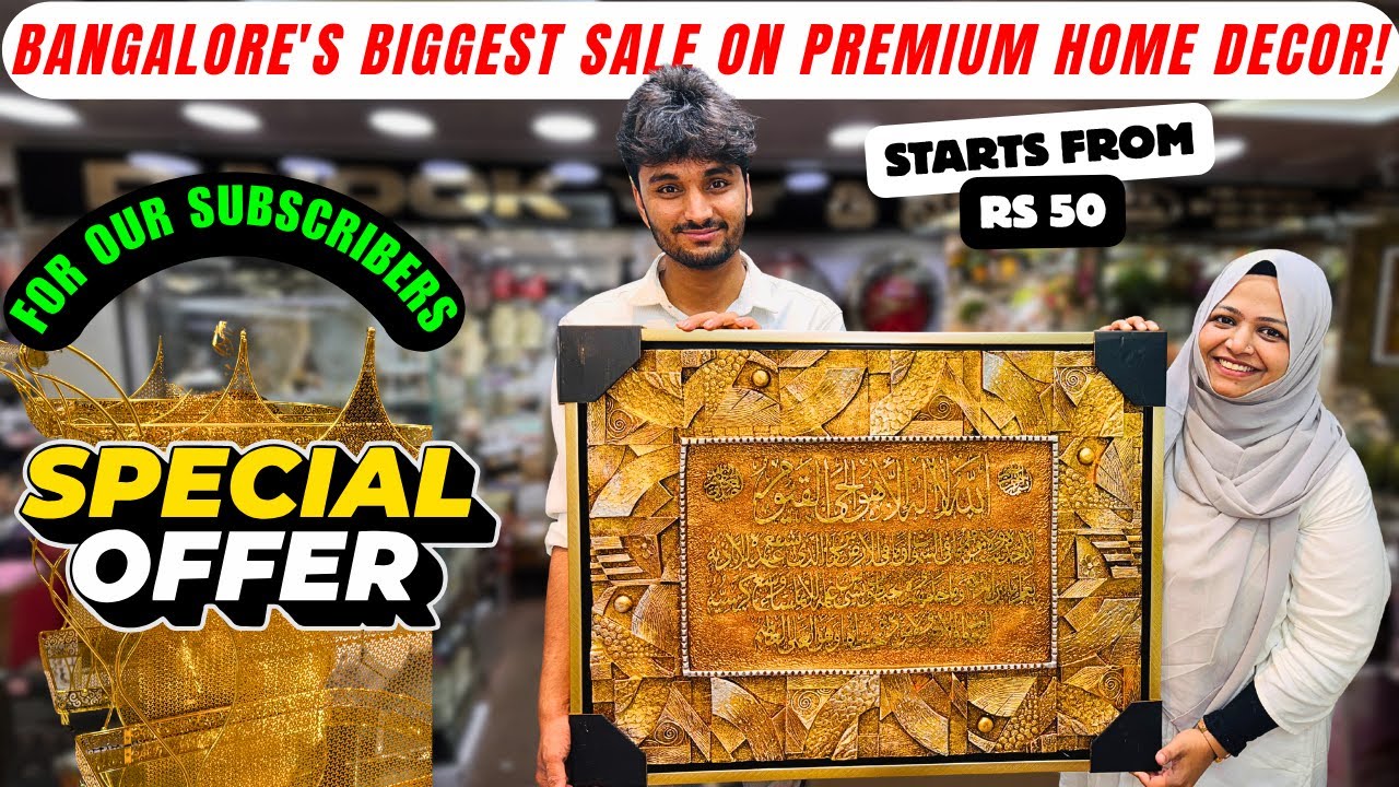 BANGALORE’S HIDDEN GEM: 35% OFF Premium Home Decor, Islamic Wall Art, Imported Curtains, Crockery