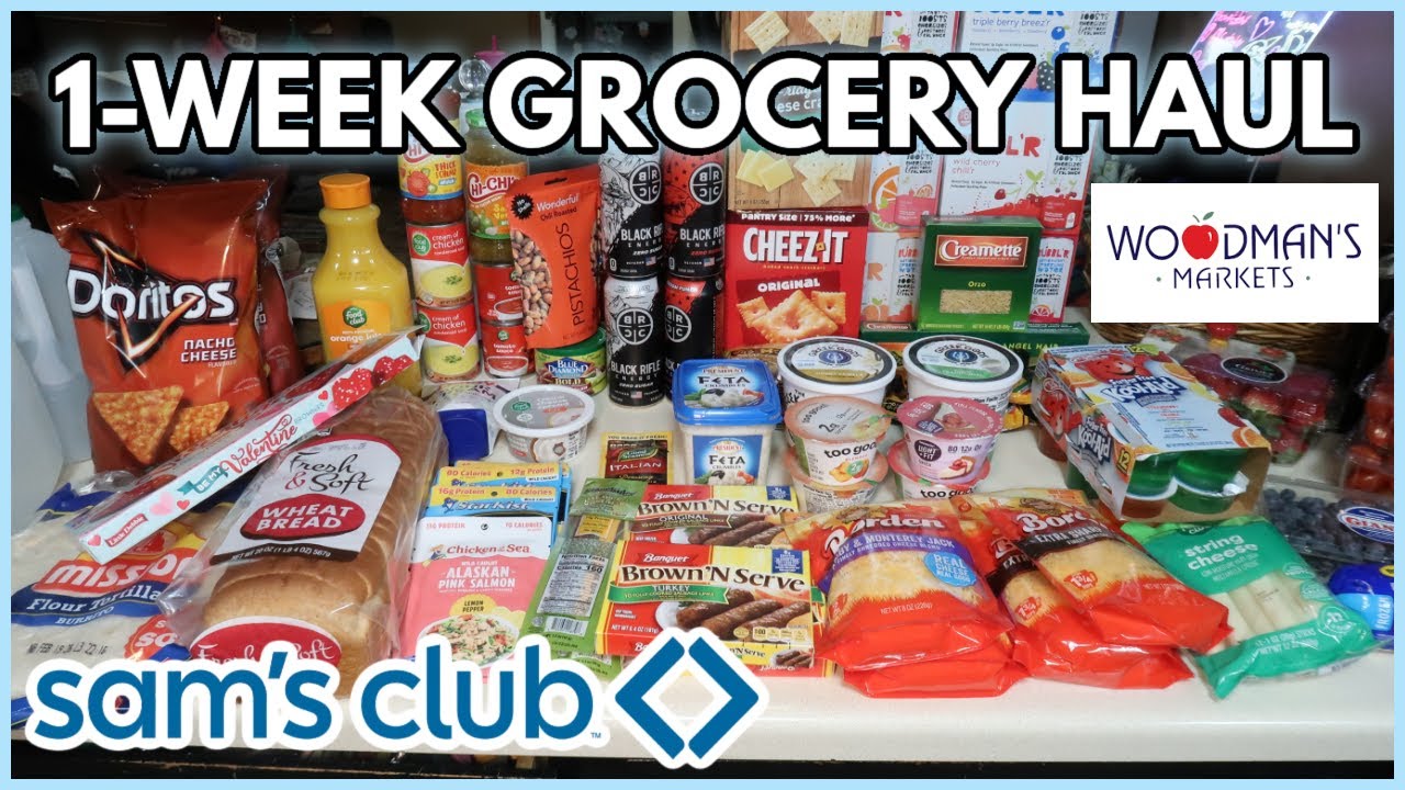 Покупка продуктов в Sam's Club и Woodman's и план питания на 250 долларов