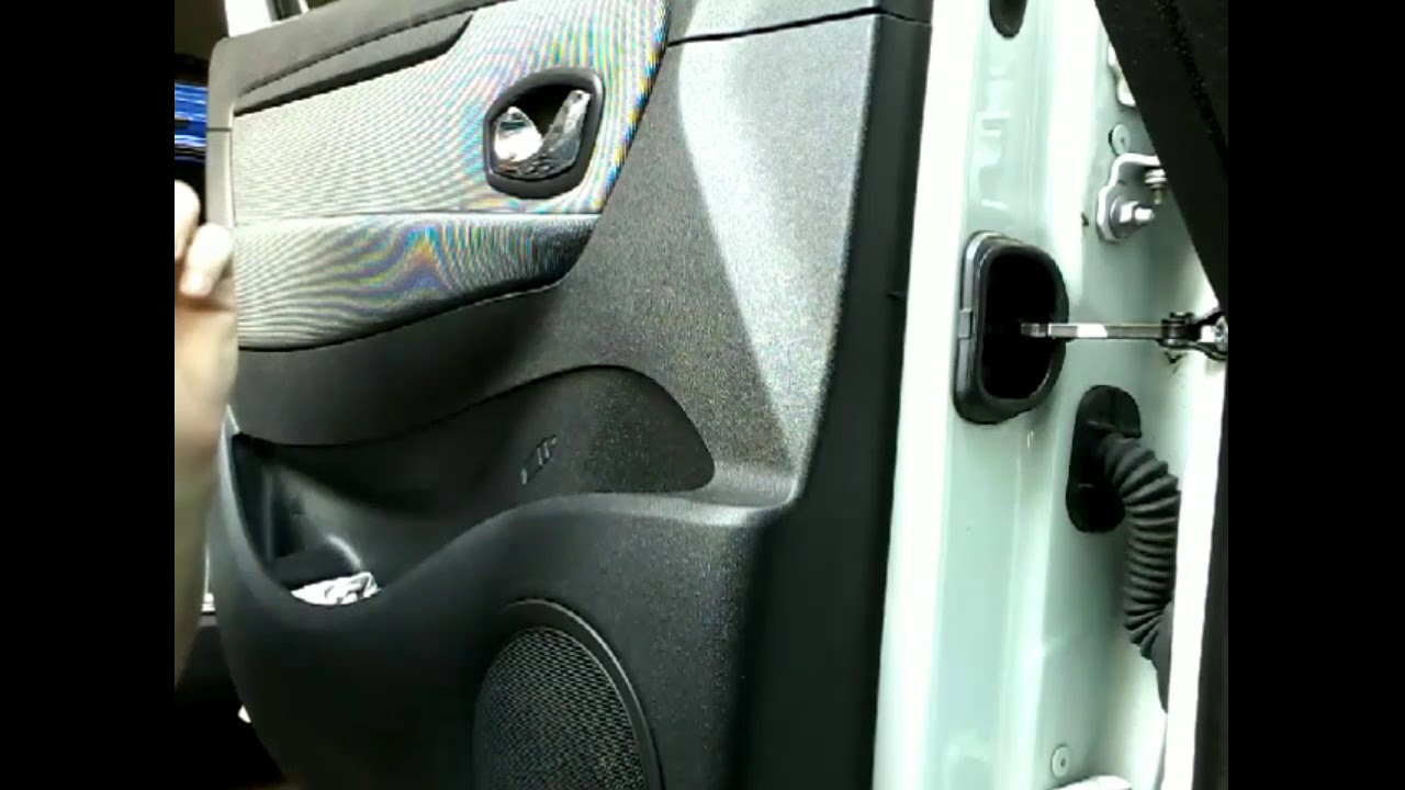 Как снять обшивку карту передней двери RENAULT SCENIC(2011)demontaz boczka drzwi przod/door panel...