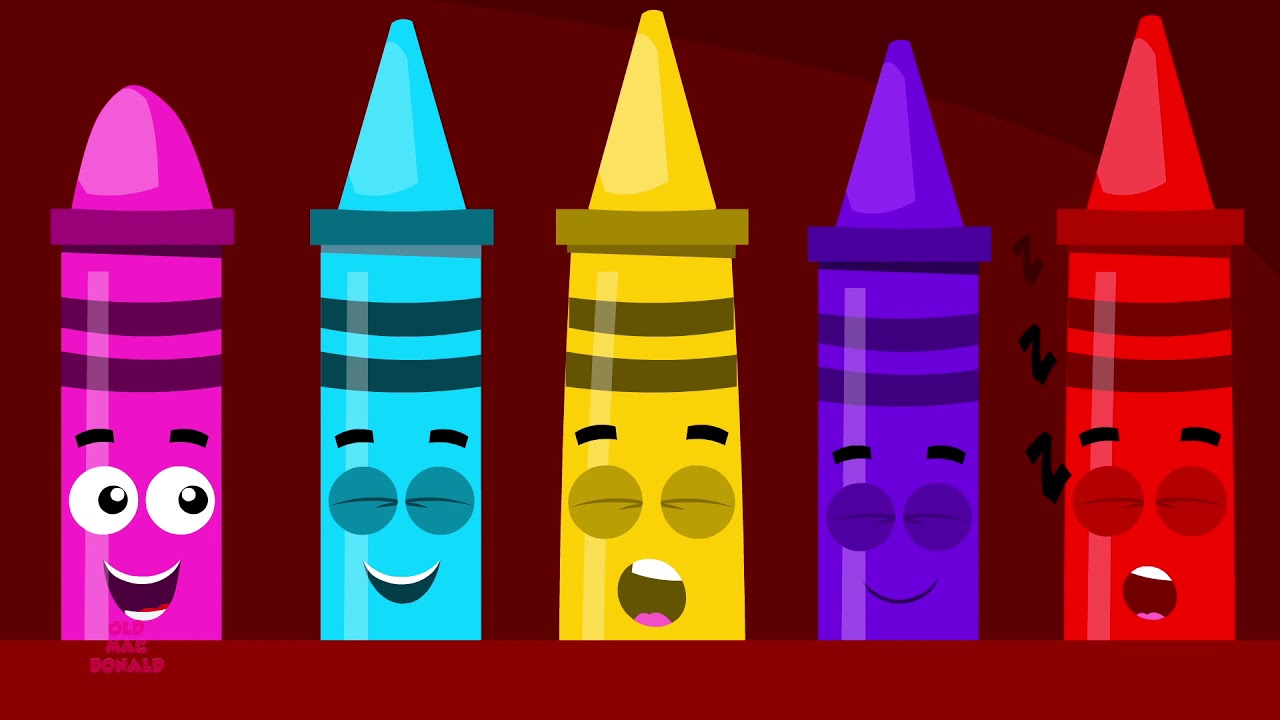 Crayons Ten in The Bed | Nursery Rhymes & Baby Songs For Children