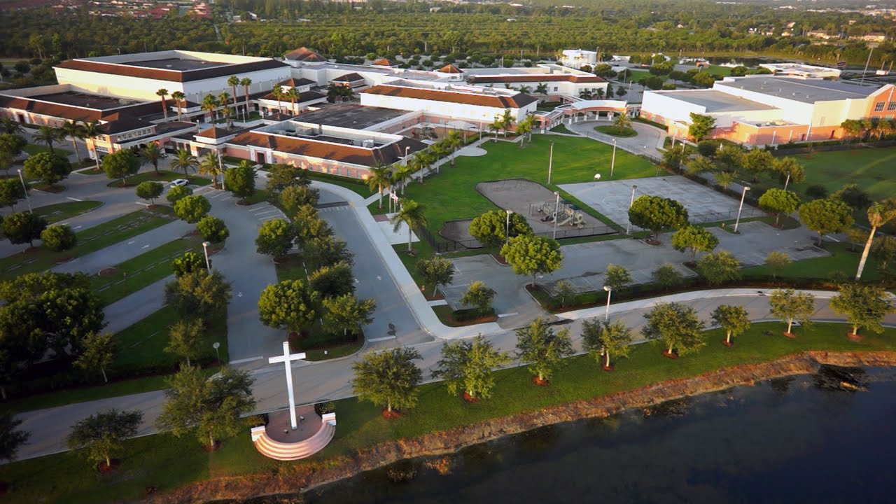 Aerial Views of First Baptist Church Naples