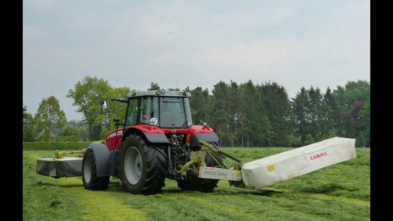 1. Schnitt 2016 | Massey Ferguson 6480 | Claas Disco | in Action