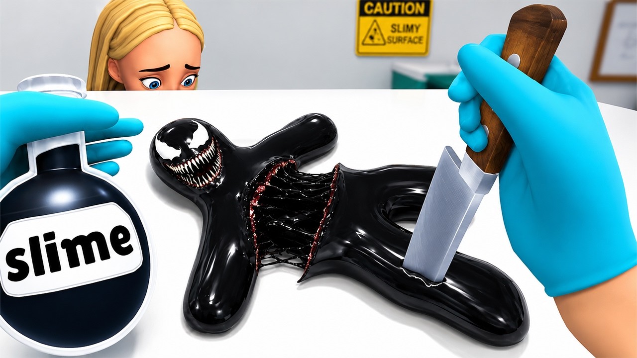 Cutting Open a VENOM Slime in Slime Lab VR