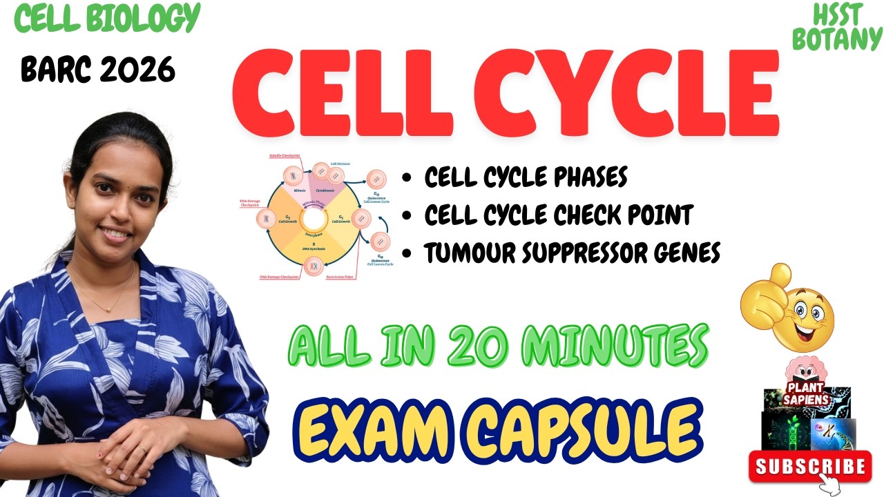 Cell cycle - Phases & Checkpoints | Tumour suppressor proteins| HSST Botany