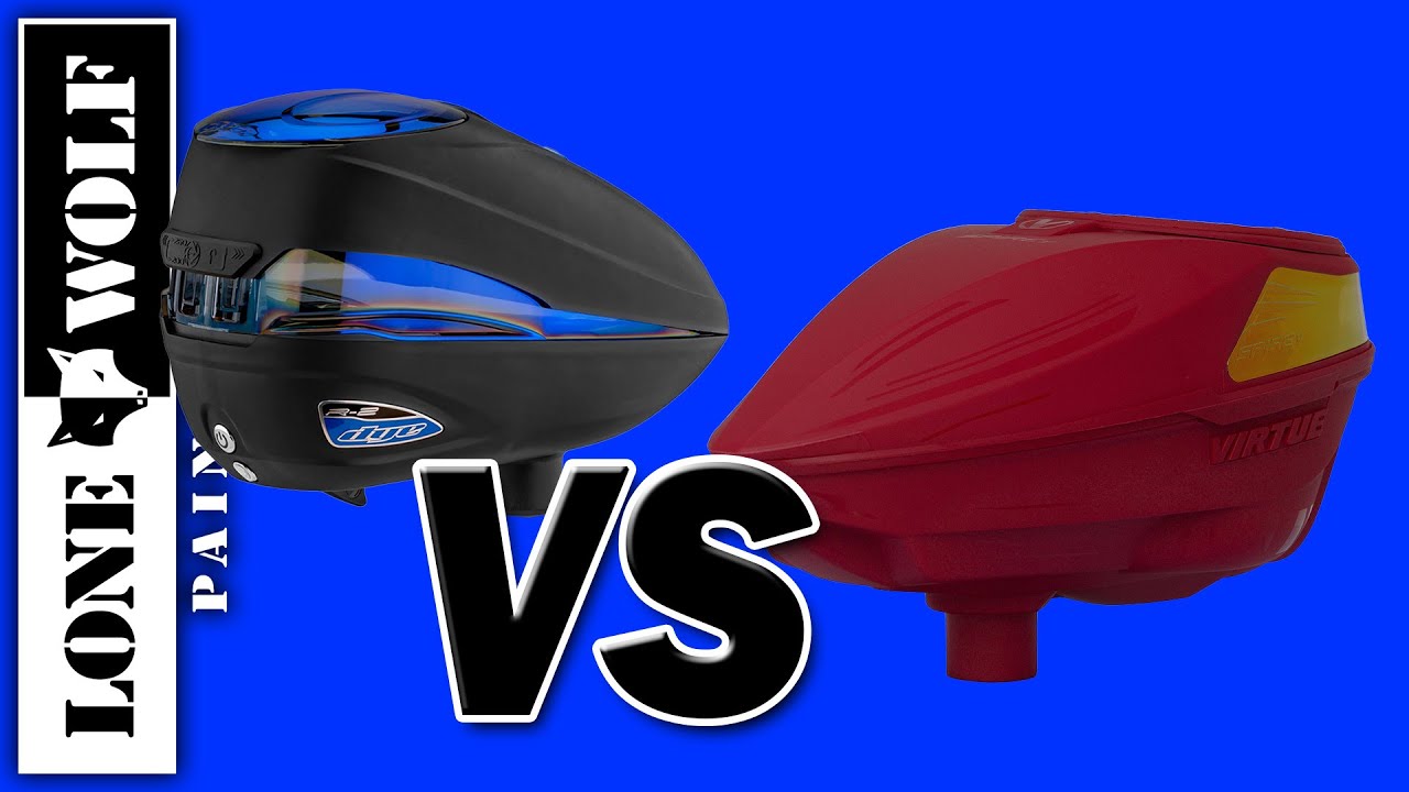 Сравнение лоадеров Virtue Spire V и Dye Rotor R2 | Пейнтбол Lone Wolf