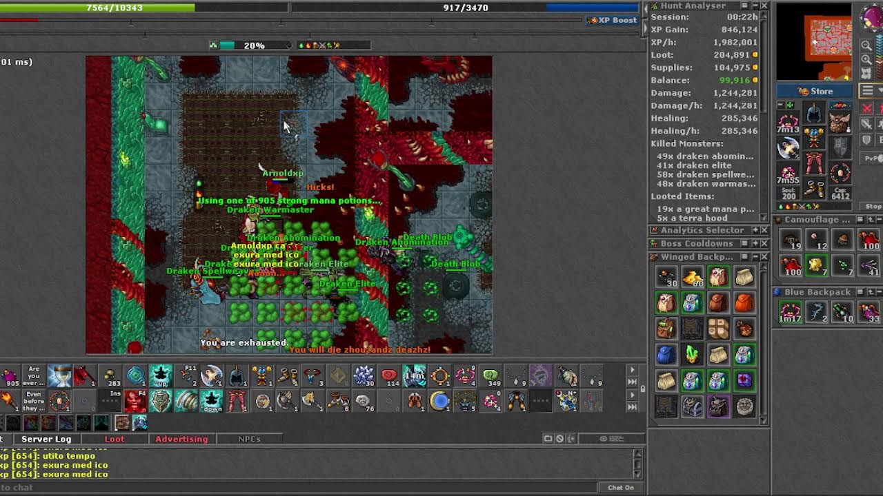 EK 654 ARNOLDXP #264 CUáNTOS TIBIA COINS SE PRODUCEN EN DRAKENS (TASK) (skill Axe 119)