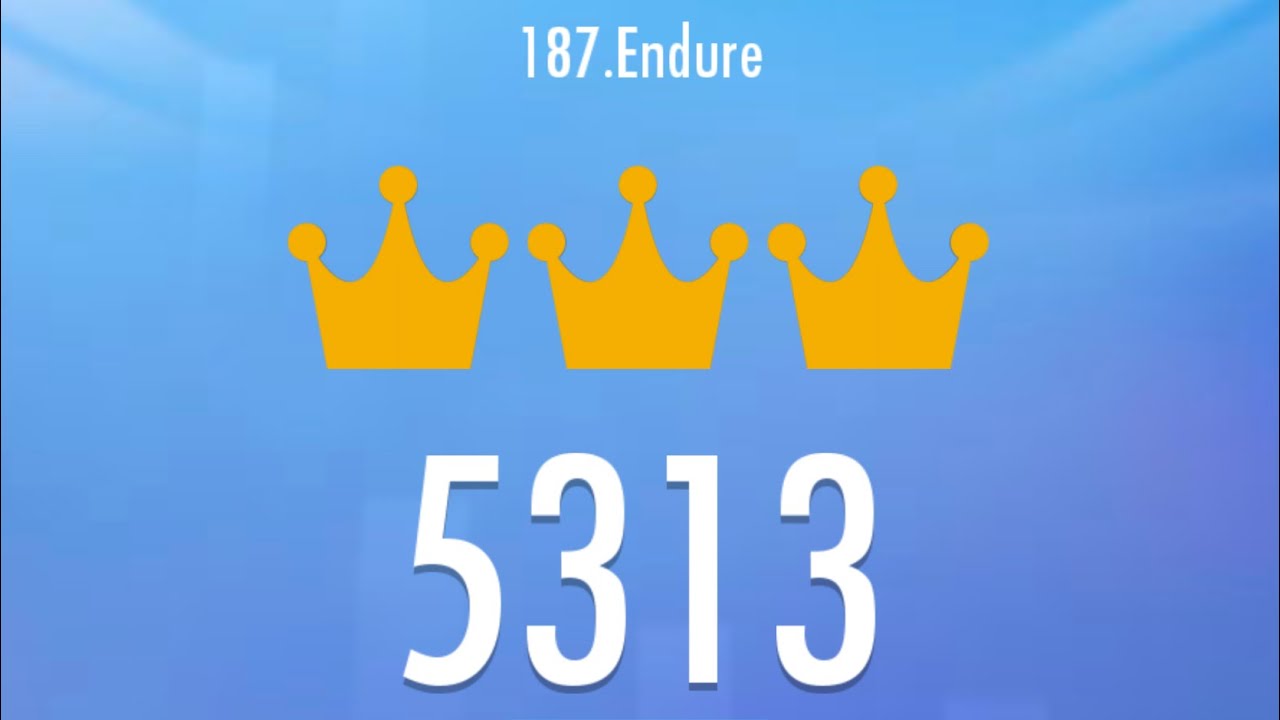 Piano Tiles 2 - Endure 5313 score, LEGENDARY WORLD RECORD!!!!! (5.5k human limit)