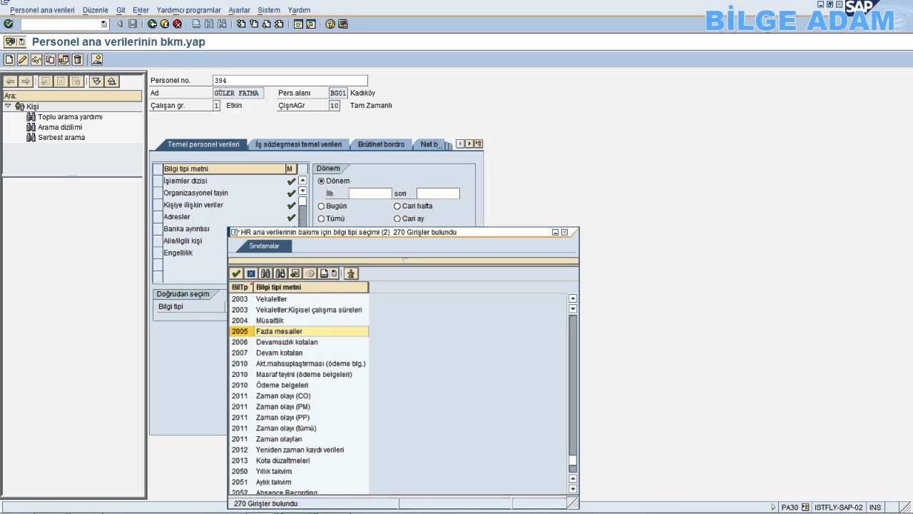 4 SAP HR  PERSONEL PUANTAJ İŞLEMLERİ