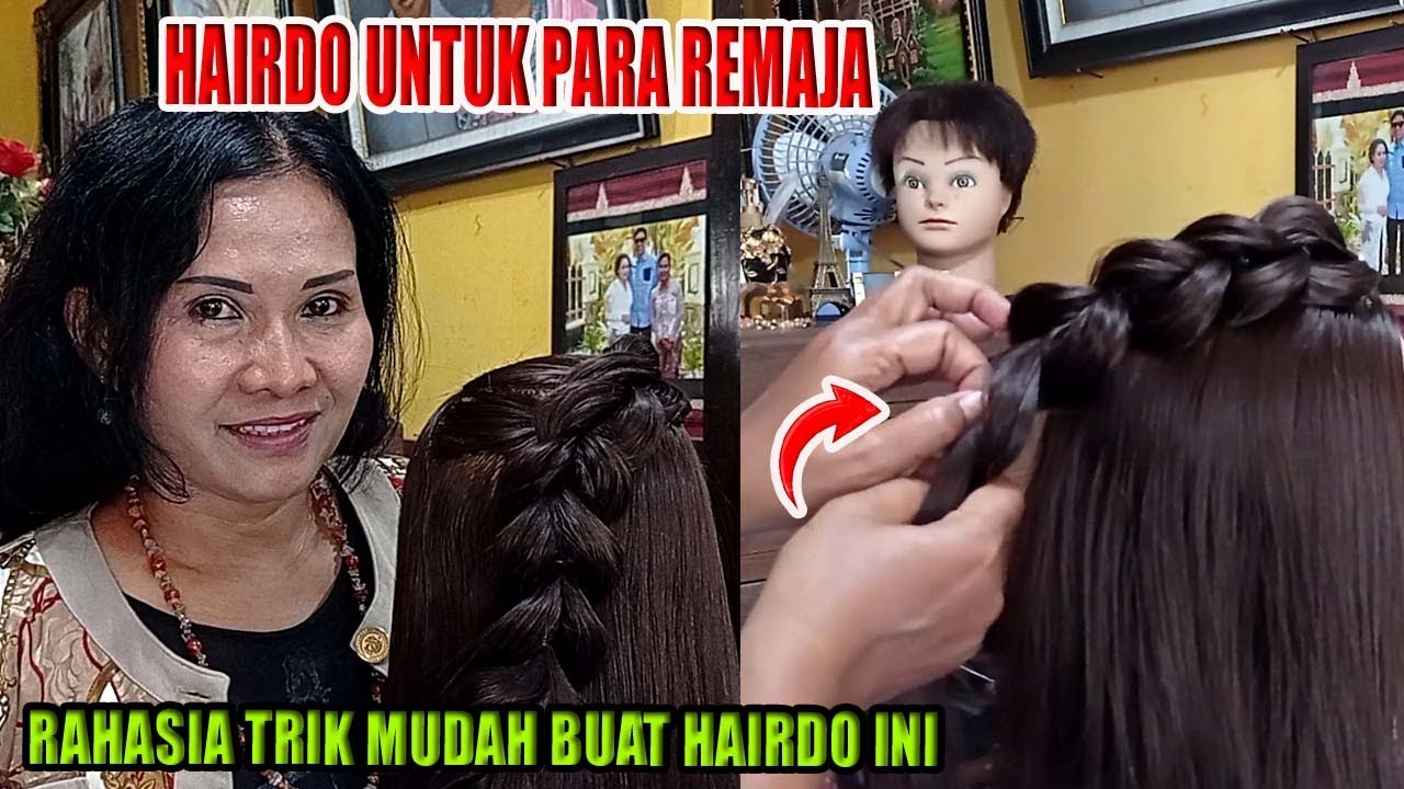 TUTORIAL HAIRDO REMAJA | RAHASIA  TERSEMBUNYI TRIK BUAT HAIRDO INI | Step By Step