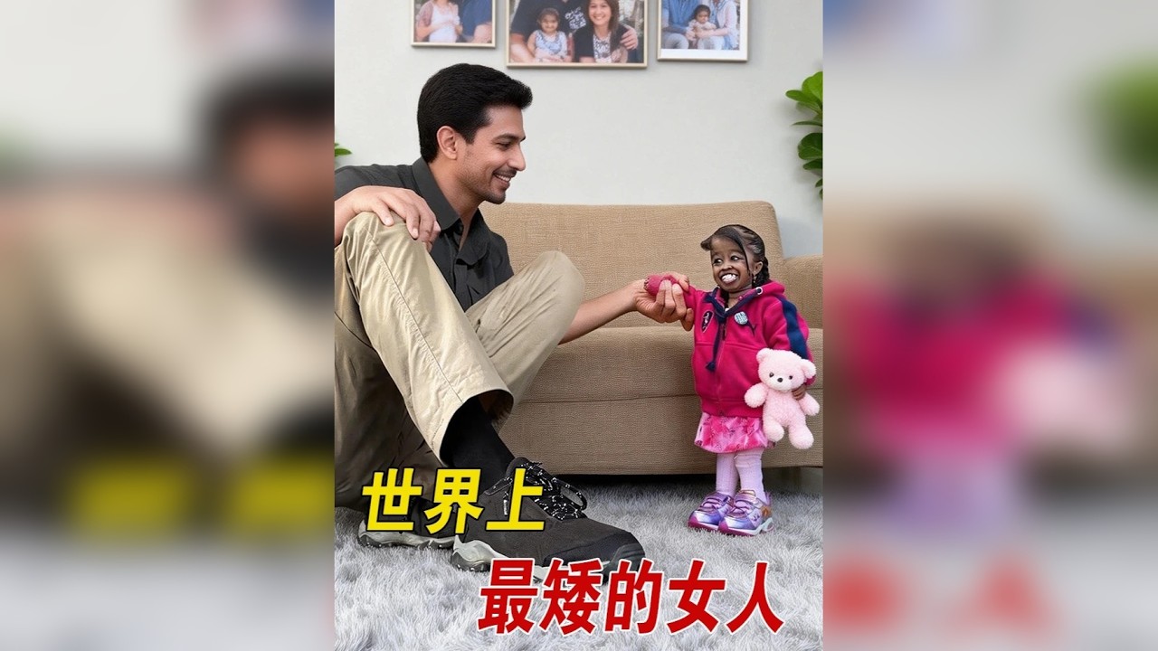 世界上最矮的女人 乔蒂·阿姆奇（Jyoti Amge），1994年出生于印度纳格普尔，演员，吉尼斯世界纪录认证的最矮女性（可行动），身高62.8厘米，体重约6公斤，因患软骨发育不全症停止生长。